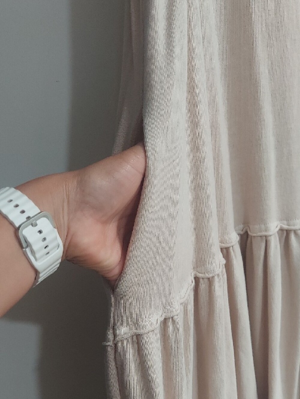 Free People Beige Sleeveless Tiered Maxi Dress - Picture 4 of 8